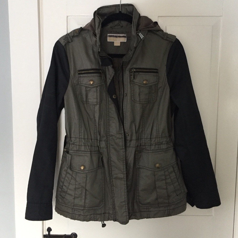 Michael Kors Olive and Black Utility Jacket